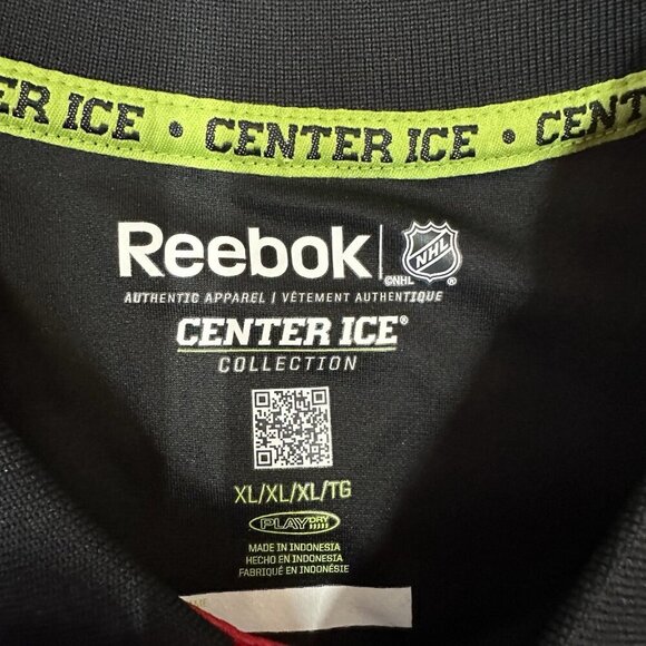 Detroit Red Wings Polo Shirt Size XL Reebok Center Ice Collection Black Red - Picture 6 of 8